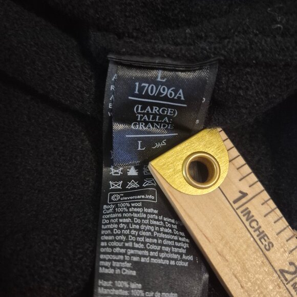 Allsaints Essy Jumper 100% Wool & Leather Sweater Black Women's L Quiet Luxury - Picture 13 of 15